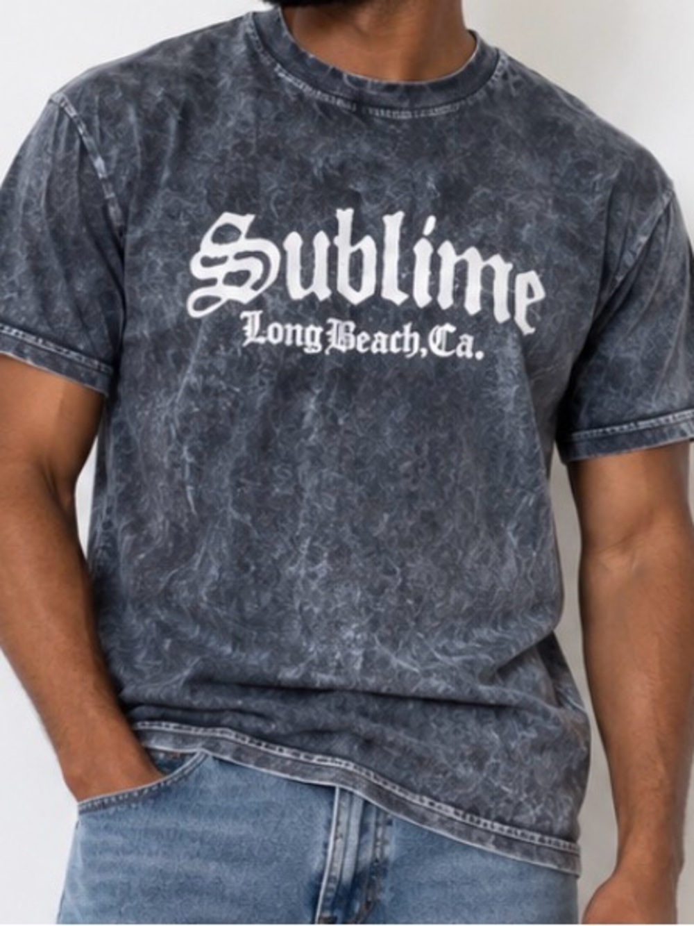 Sublime Long Beach Graphic Tee - Vintage Wash Black